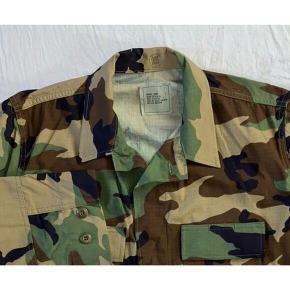 Golden Manufacturing Vintage Hot Weather BDU Coat, Shirt Woodland Camo. S Short - Picture 2 of 6